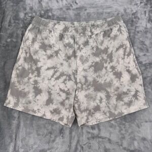Chubbies Mens XL Gray Tie Dye 5.5 Inch Inseam Lined Athletic Shorts Drawstring